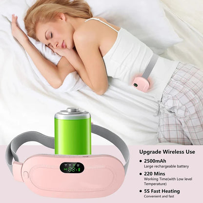 Rechargeable Heated Waist Massager Belt for Girls During Menstrual Period